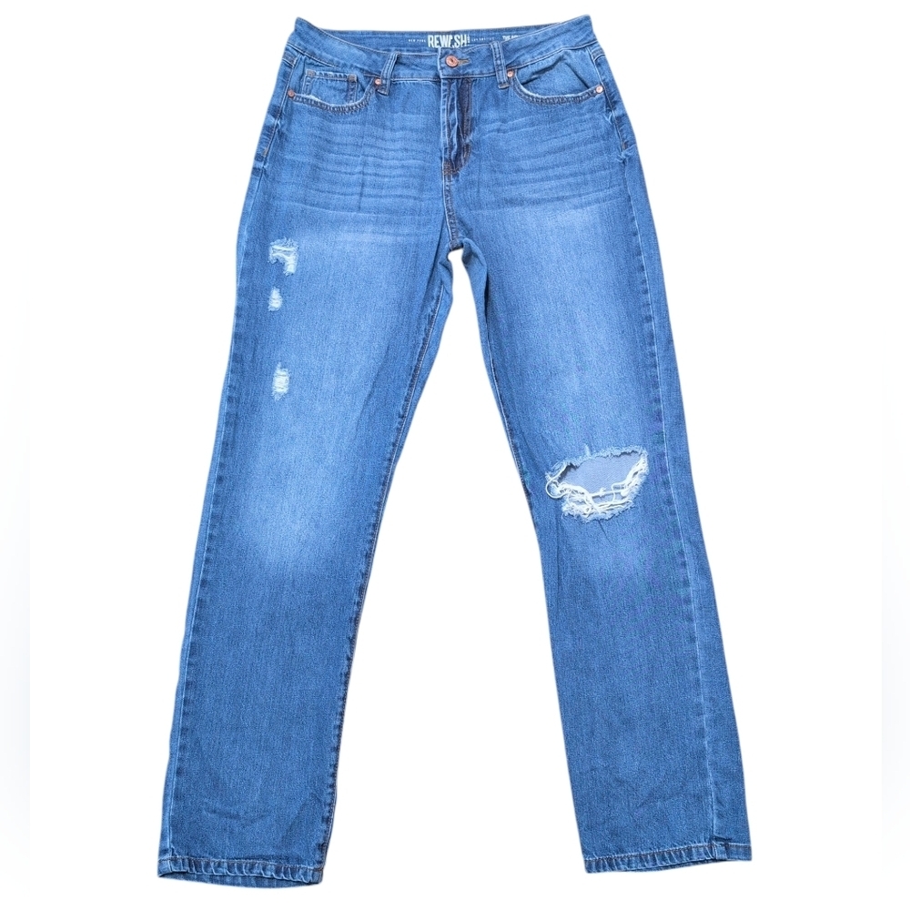 REWASH‎ The Boy Jean Medium Wash Straight Leg Jeans Relaxed Fit Size 28